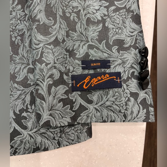 Egara Slim Fit Dinner Jacket, Green Floral - Picture 5 of 7